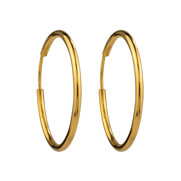 Mia Creole Hoops 3cm - 925 Gold-plated Silver